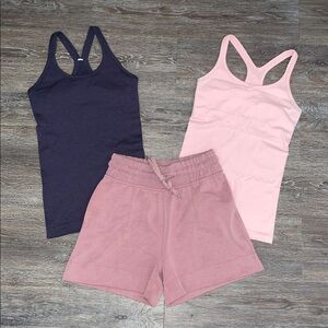 EUC Lululemon Pink/Purple Matching Bundle. Size 4